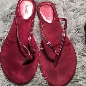 Express Pink Sequins Flip Flops Size Women’s 10